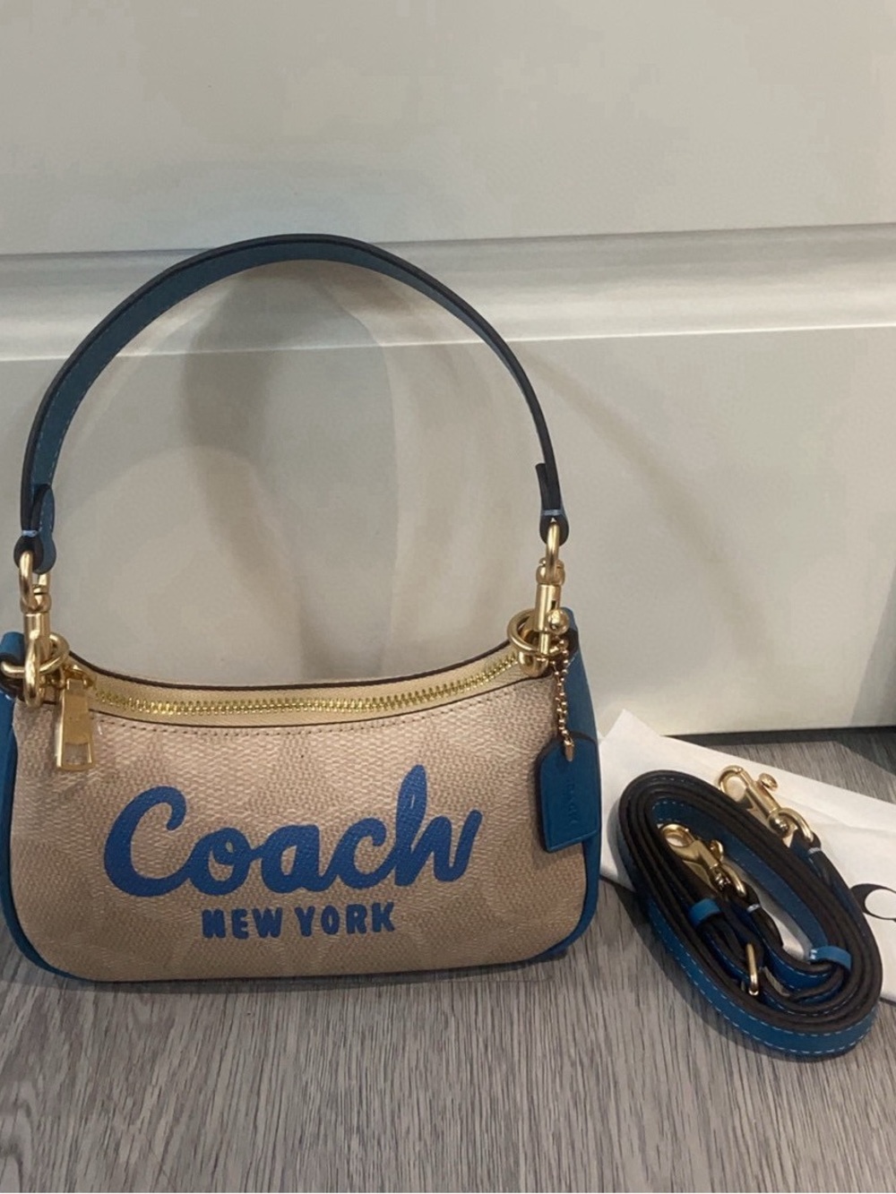 Coach Blue Shoulder Bag